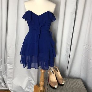 Small Royal Navy blue strapless dress Arden B